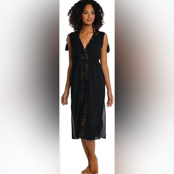 La Blanca Other - BNWT La Blanca Black Midi Length Swim Coverup size XS $108